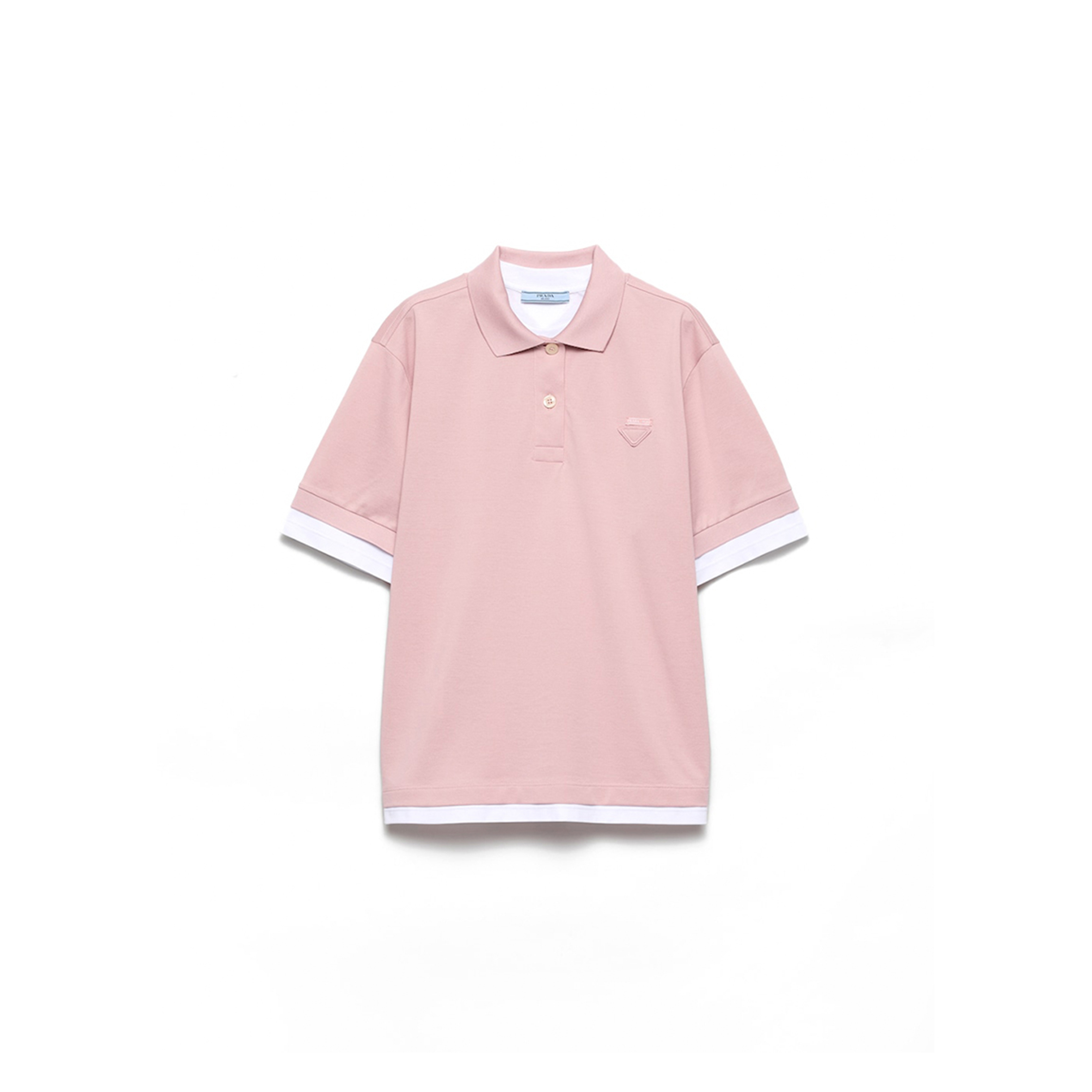 PRADA PIQUÉ AND JERSEY POLO SHIRT 39586
